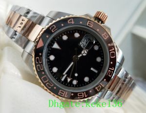 2 Farben Bestseller Hochwertige Armbanduhren GMT II 126715 126711 Keramiklünette Roségold 40 mm Zweifarbiges 2813-Uhrwerk Automatische mechanische Herrenuhren