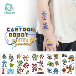 Робот серии водонепроницаемый временные татуировки татуировки наклейки для мальчика и девочки интеллектуальные игрушки мультфильм милые машины мужчины