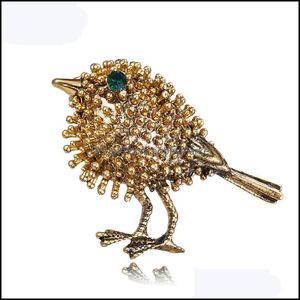 Pins, Broşlar Takı Vintage Kuş Güzel Küçük Kuşlar Elbise Yaka Su Takım Kazak Ziyafet Dekorasyon Kadınlar Broş Başörtüsü Pins Bırak Teslimat 2