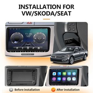 VW Volkswagen Golf Skoda için 9 inç Stereo Alıcı Passatgps Navigasyon 2Din Android Araba Radyo Multimedya Player 2Din Autoradio