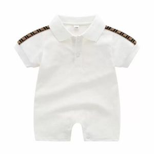 Newborn Baby Rompers kids Girls Boy Short Sleeve Cotton Clothes Designer Letter Print Infant Baby jumpsuits Children Pajamas 0-24 Months