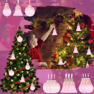 Рождественские украшения Год декор шарных украшений Дерево кулон Цветные прозрачные конфеты 3 шт.