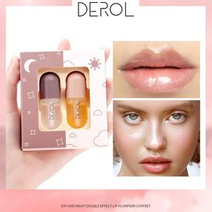 Lip Balm Derol Gloss Gloss Gengibre Volume Plump Luminoso Vitamina Mineral Mineral Enhancer Hidratante Hidratado Lips Composição