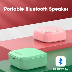 Cube Bluetooth-динамик портативные беспроводные динамики Bluetooth встроены в MIC для телефонного звонка Heapfree Home Открытый розовый громкоговоритель