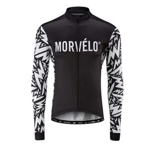 Pro Team Morvelo Ciclismo Manga Longa Jersey Mens MTB Camisa de Bicicleta De Outono Respirável Rápido Racing Tops Estrada Bicicleta Roupas Ao Ar Livre Sportswear Y21042128