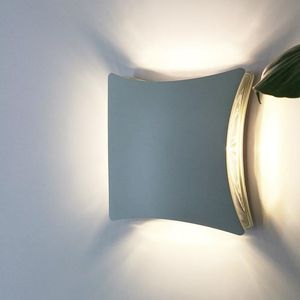 Avrupa tarzı basit modern açık duvar lambası led alüminyum kare karo bahçe villa el fabrika dış