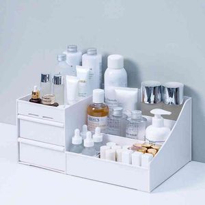 Large Capacity Cosmetic Drawer Organizer Nail Polish Makeup Container Desktop Sundries Storage Box