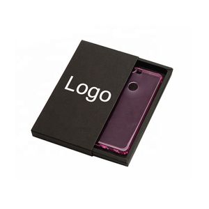 DIY дизайн печати логотип упаковочная коробка для 4,7 и 5,5 дюймов чехол для телефона универсальный высокий класс черный крафт бумажный пакет