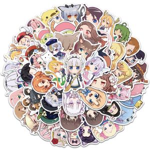 50 adet / takım Poster Küçük Su Geçirmez Kaykay Çıkartmalar Sevimli Karikatür Anime Roles Dizüstü Dizüstü Şişe Kask Için Araba Sticker PVC Gitar Çıkartmaları Hediye Fikirleri