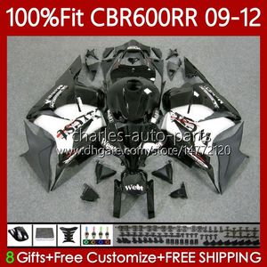 OEM Bodys Honda CBR 600 CBR600 F5 RR CC 09-12 Karoser 69no.4 CBR 600RR CBR600RR 09 10 11 12 CBR600R5 2009 2010 2011 2012 600CC Enjeksiyon Kalıp Kalıcı Kara Batı