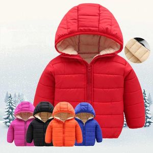 Kış Kız Bebek Giysileri Uzun Kollu Toddler Snowsuit Katı Sıcak Bebek Bebes Erkek Ceket Kaban