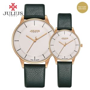 2022Julius relógios homens simples relógio de couro elegante relógio de pulso fino marca designer de luxo 2017 novo relógio de quartzo de negócios uhr ja-957