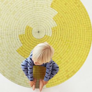 Halılar 10mm Kalınlığı Nordic Geometrik Yuvarlak Halı Çocuklar Oyun Çadırı Alan Kilim Yatak Odası Oturma Odası Kalın Kilim Paspaslar Crawling Tapete1