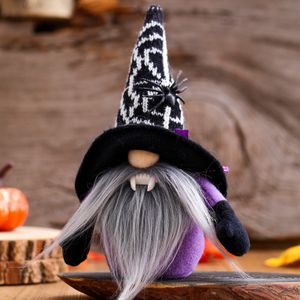 Klassische Halloween-Party-Dekoration, gesichtslose Zwergpuppen-Ornamente, Puppen, Spinnen-Fledermaus-Dekorationen