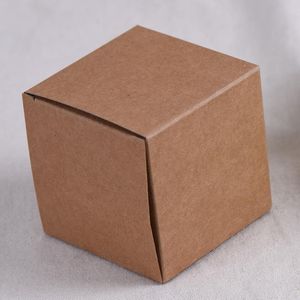 10 cm x 10 cm x 10 cm Kraft kağıt kutular kozmetik krem ​​kavanoz şişe ambalaj kutusu şeker kutusu hediye kutusu