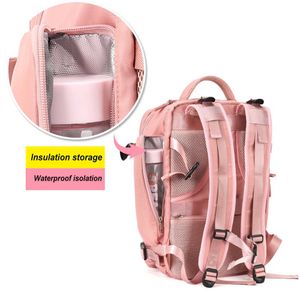 17 pollice USB Borsa da palestra da 17 pollici Zaino a secco Zaino femminile Girl Backpacks Donne Borsa a tracolla in nylon Studente Schoolbag Laptop Business Bag X137A Y0721