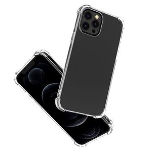 Для iPhone 14/13/12 Mini Pro Max XS 11 Clear Case Soft TPU 1 мм против шока задняя крышка 200pcs/up