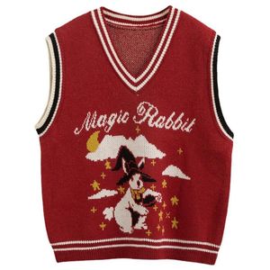 Erkek Yelekler Lacible Erkekler Streetwear Sihirli Örme Kazak Yelek Sonbahar Harajuku Günlük Gevşek Kolsuz Triko Top Unisex