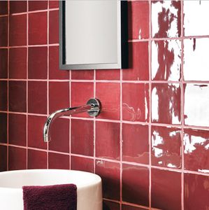 Light luxury red bathroom wall tile simple kitchen mosaic floor tiles