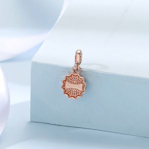 Аутентичная Pandora 925 Серебряное серебряное шарм серия Lucky Bottle Cap Mini Dangle Fit Beads в стиле Европы для изготовления браслетов 789661C01