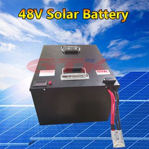 GTK 48V Solar Lityum pil 100Ah 200Ah dayanıklılık, 10Kw güneş enerjisi panelleri için BMS ile gece kullanımı invertör + Şarj Cihazı