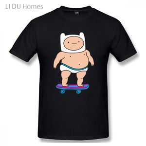Мужские футболки LIME Anime Finn Baby Skate T рубашка негабаритная угля хлопчатобумажная с коротким рукавом мужчины футболки
