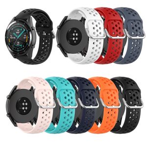 Watch Band Askı için Huawei İzle Bilezik Aksesuarları Çift Renk Huami Smart Watchband Için Çift Renk Silikon Bileklik