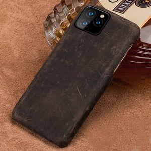 Подлинная подтягивая кожаный чехол для iPhone 12 Pro Max Mini 11 X XR XS 6 6S 7 8 плюс 5 5S SE Crazy Horse Cover