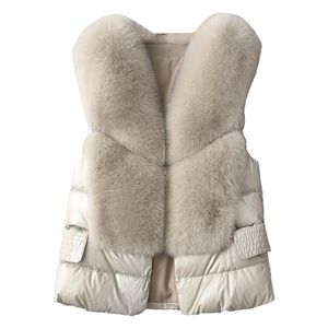 Меховой жилет женский короткий пуховик с имитацией пера тонкая темпераментная куртка осенне-зимняя мода универсальная 211120