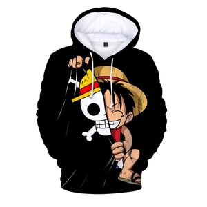 3D Baskı Anime One Piece Hoodies Erkekler / Kadınlar Harajuku Komik Karikatür Luffy Zoro Tek Parça Grafik Hip Hop Tişörtü G0909