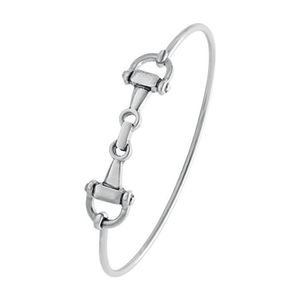 Großhandel europäische Mode Pferd Trense Bit einfache Hakenverschluss Charm Armband Armreif Werbegeschenke Q0717