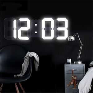AnPRO 3D Grande LED Digital Wall Clock Data Time Celsius Nightlight Display Tabela Desktop S Alarme da sala 220115