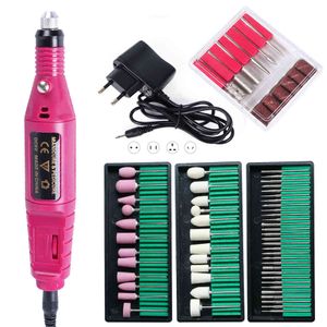 Electric Drill Machine Manicure Set Sander Milling Cutters Professional Nail File Kit Gel Polish Remover Tool LAHBS-011P-1