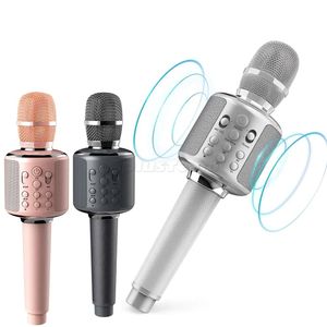 Taşınabilir Bluetooth El Mikrofon Şarj Edilebilir Kablosuz Karaoke Mikroği Ev Için KTV Çalar Parti Singing Destek TF Kart Perakende Kutusu Yüksek Kalite