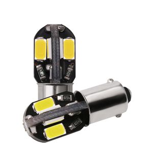 BA9S W5W LED Ampüller 5630 8SMD Canbus Hiçbir Hata Gümrükleme Işık İç Lamba Yan Marker Işık 360 Derece Süper Parlak Beyaz 12 V