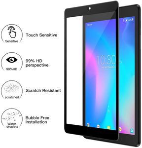 For Alcatel Joy Tab 2 8'' 9H Hardness Full Coverage Screen Protector Bubble Free Anti-Scratch Tempered Glass With Retail Package