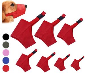 5 cores coleiras de cães ajustáveis ​​cães macios focinho pequeno médio grande engrande musha de ar de malha de ar mordendo latido mastigando flanela respirável protege