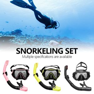 Yüksek Kalite 12 Renkler Profesyonel Scuba Dalış Maskeleri Şnorkel Seti Yetişkin Silikon Etek Anti-sis Gözlük Gözlük Yüzme Balıkçılık Havuz Ekipmanları Stokta