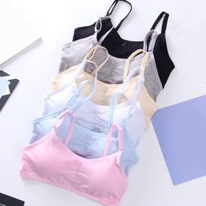 Camisoles Tanques 8-14Y Crianças Adolescentes Underwear Tube Tops Treinando Bras Sem Fio Criança Algodão Para Jovens Meninas Intimates