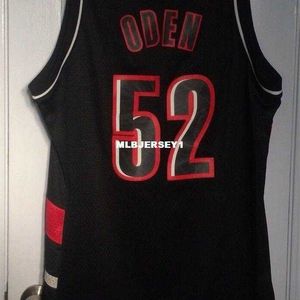 Ucuz Toptan Greg Oden #52 Jersey Erkekler Siyah T-Shirt Yelek Dikişli Basketbol Formaları NCAA