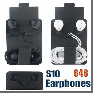 848D OEM Kalite Kulak Kablolu 3.5mm Jack S10 Kulaklık Kulaklıklar Kulakiçi Mikrofon Uzaktan Samsung S20 S10 S9 S8 Artı Not 8 9 10 EO-IG955