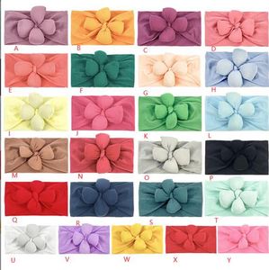 25-Color Ins European и American Baby Candy Colouse Bucky Flower Headband Baby Girl Elegant Hair Bows Аксессуары 8x16cm / 12g