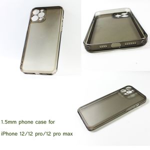 Абонепроницаемый 1,5 мм сплошной цветной телефон. Чехлы для телефона защитный материал TPU Прочный с использованием задней крышки оболочки для iPhone 12 Pro Max 11