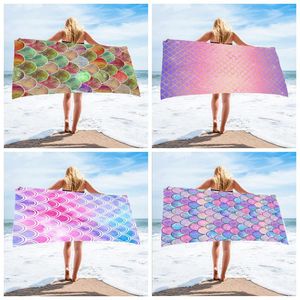 Mermaid Plaj Havlusu Giyilebilir Değiştirilebilir Banyo Havlusu Seaside Tatil Kerchief Superfine Fiber Sandbeach Etek WMQ909