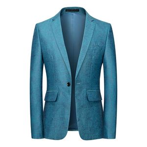 Мужские костюмы Blazers Mens Spring осень 2021 года. Случайный костюм корейский издание Slim Blazer Мужская свадебная куртка