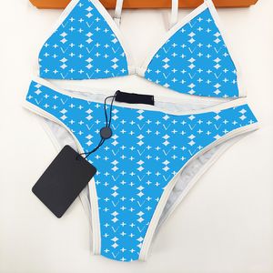 Katı Sling Backless Kadınlar Mayo Mektubu Çiçek Moda Bikini Yaz Seyahat Plaj Mayo Seksi Trendy Bikini