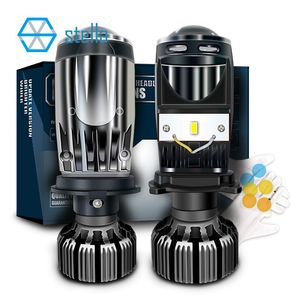 Stella H4 / 9003 / HB2 Mini LED Lens Lamba Yüksek / Kısa Kiriş Projektör Araba Far Ampuller 3000 K 4300 K Oto için 6000 K 8000 K Ampul