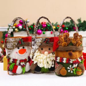 28,5 * 23 см Рождественские украшения Candy Bag Santa Claus elk кукла ткань сумка сумка украшения украшения