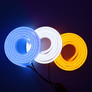 3 adet / grup Süper Parlak Neon Burcu Şerit LED Işık 120 leds / m 12 V Esnek Şeritler 2835 Su Geçirmez Halat Işıkları Açık Ev Dekorasyon