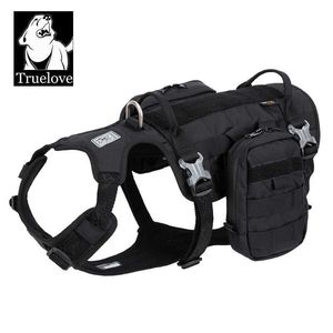 TRUELOVE Hochleistungs-Hundegeschirr für taktisches Training, Militärrucksack, Diensthundegeschirr mit wasserdichtem Dupont Cordura-Gewebe YH1805 210712